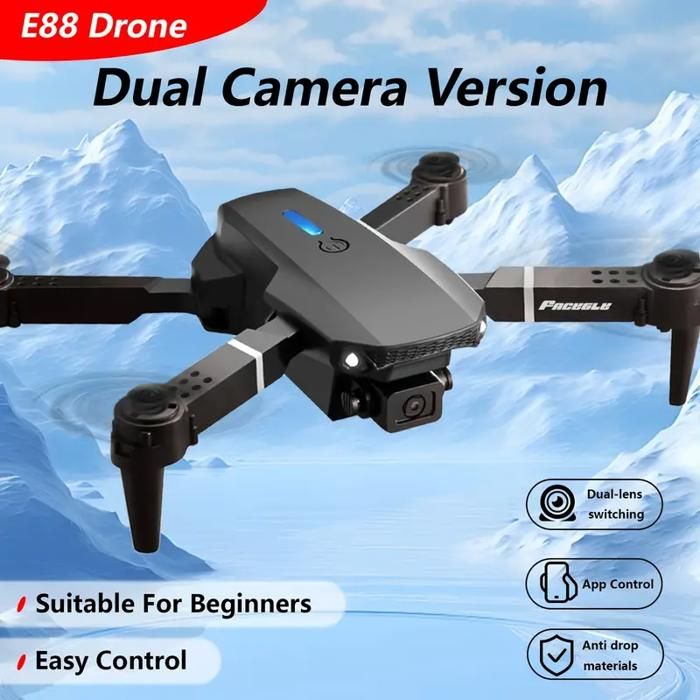 Drone - FACEGLE - E88 - Quadricoptère pliable - Double caméra 480P - WiFi intégré