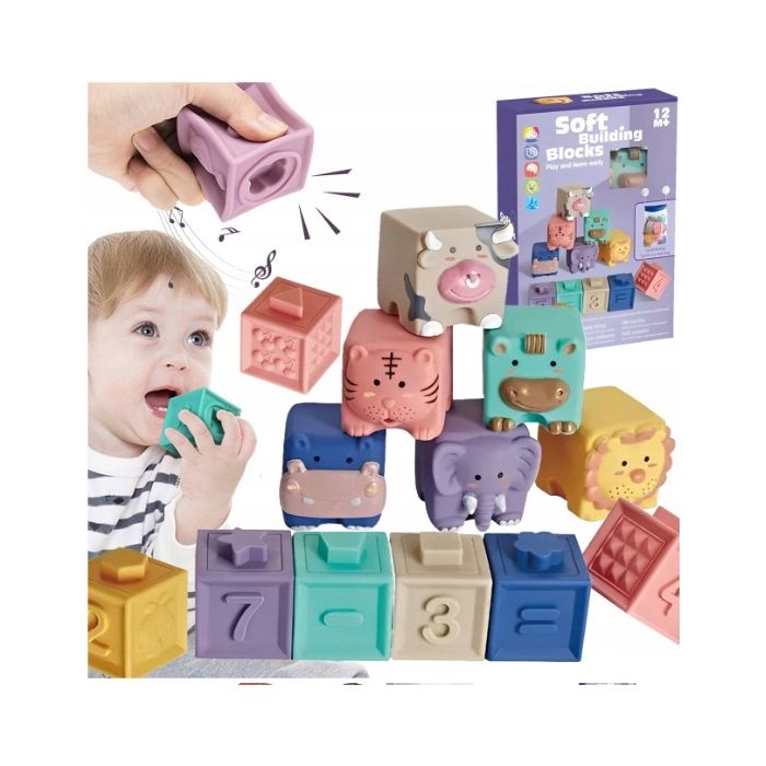 Jelly Blox - Ensemble de Personnages de Fermier | Squishy est Plus Amusant | Système de Construction Unique | pour Un Jeu sans aie, Ouvert et