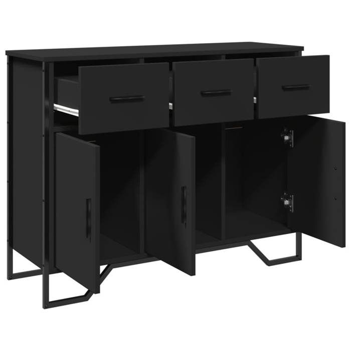Promotion mai * Buffet bahut - Armoire de rangement - noir 97x32 5x74 5 cm EU4874848559