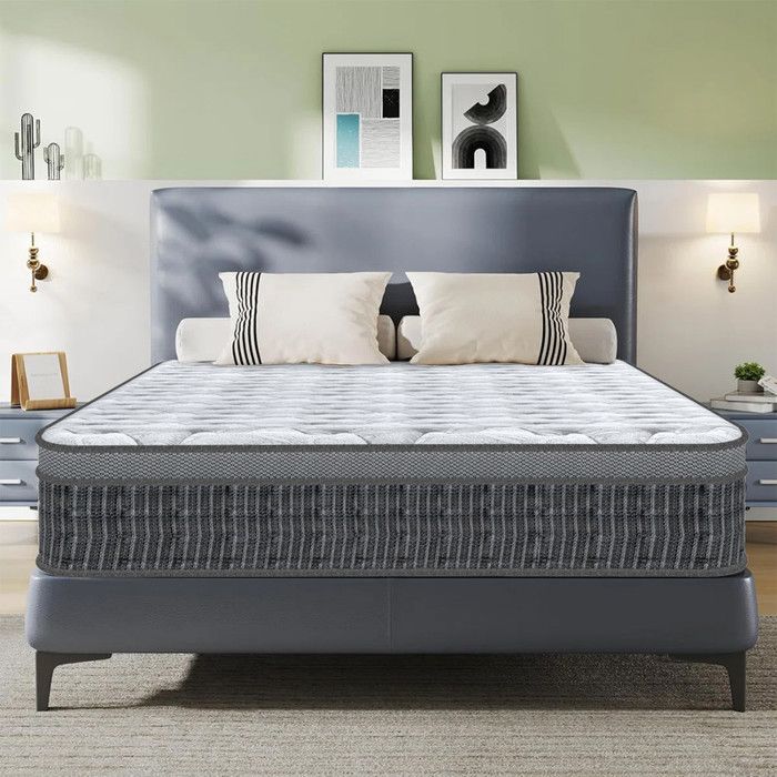 Matelas 160x200 Ressorts Ensachés Mousse Haute Résilience Fermeté Moyenne 10 zones de confort Hypoallergénique Ergonomique