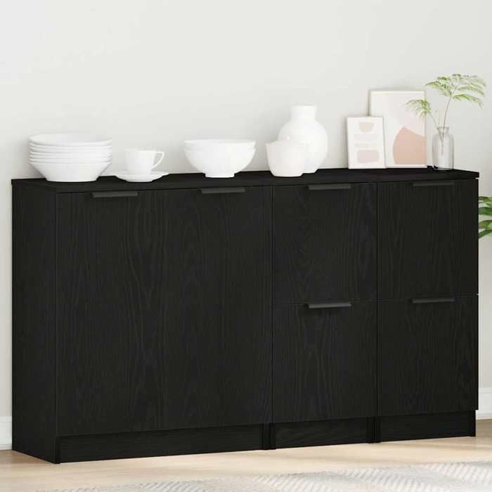 (ON SALE)Meuble Salon/Rangement Cuisine - Buffet - Chêne noir - 180x30x70 cm Bois dingénierie EU997336