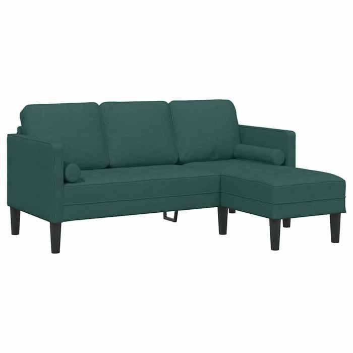 LMT - TOP@Sofa Classique - Canapé L en tissu vert foncé de 160 cm - Sofa Classique - CC77120