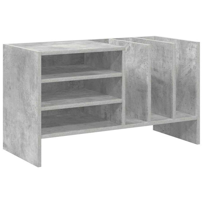 Meuble à vinyles moderne - vidaXL - Gris béton - 785x35x45 cm - Bois dingénierie - 6 étagères - Usage intérieur