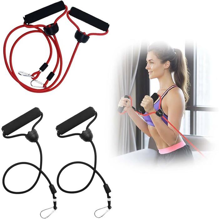 4 pièces Bandes de résistance pour Steppers Bandes exercice Bandes de Maintien Bandes Extensibles pour la Mus SANGLE DE MUSCULATION