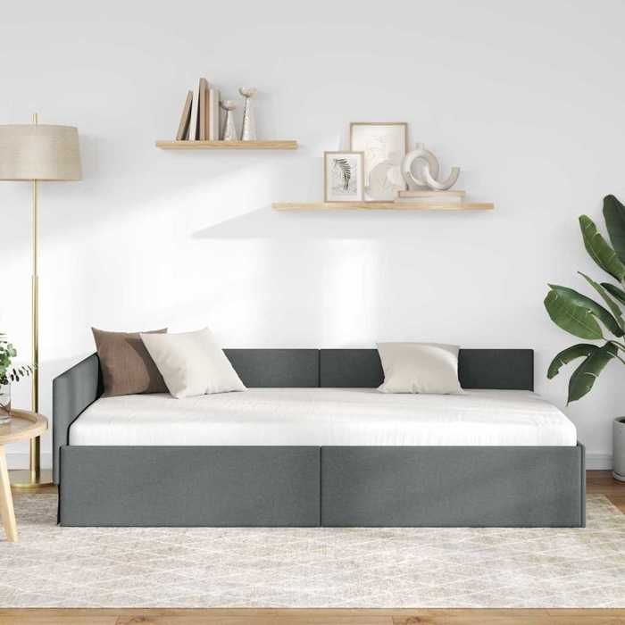 Structure/Cadre de lit dangle - Gris foncé 90 cm -X190 cm - tissu - pour adul/enfant NL86532