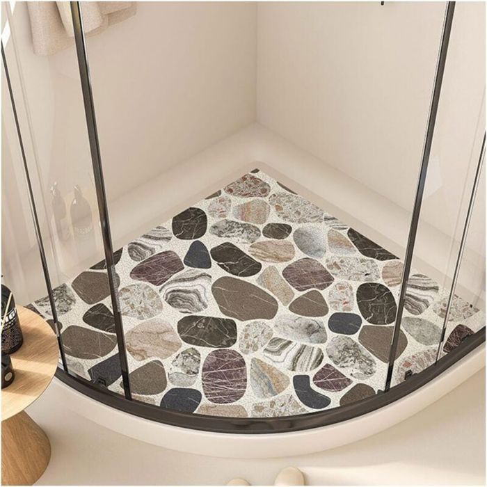 Virex® - Tapis de douche dangle antidérapant tapis de bain en luffa anti-moisissure tapis de cabine de douche pour baignoire mot