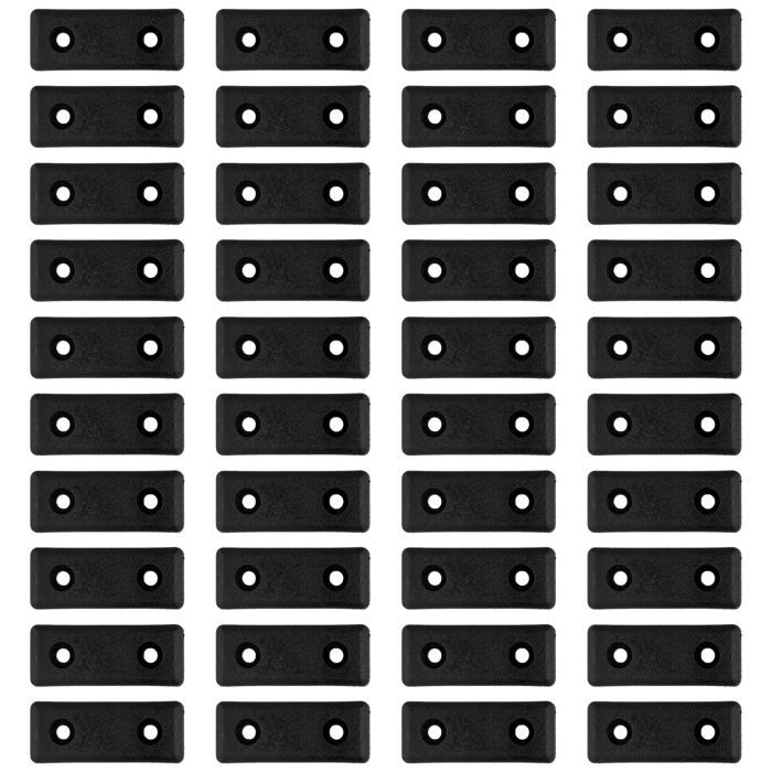 Pied Meuble 40 Pièces Noir 5x2x1cm - Entretoises Sol Plastique Mini Patins Pour Armoires Buffets Étagères - Protection Dupcheliry