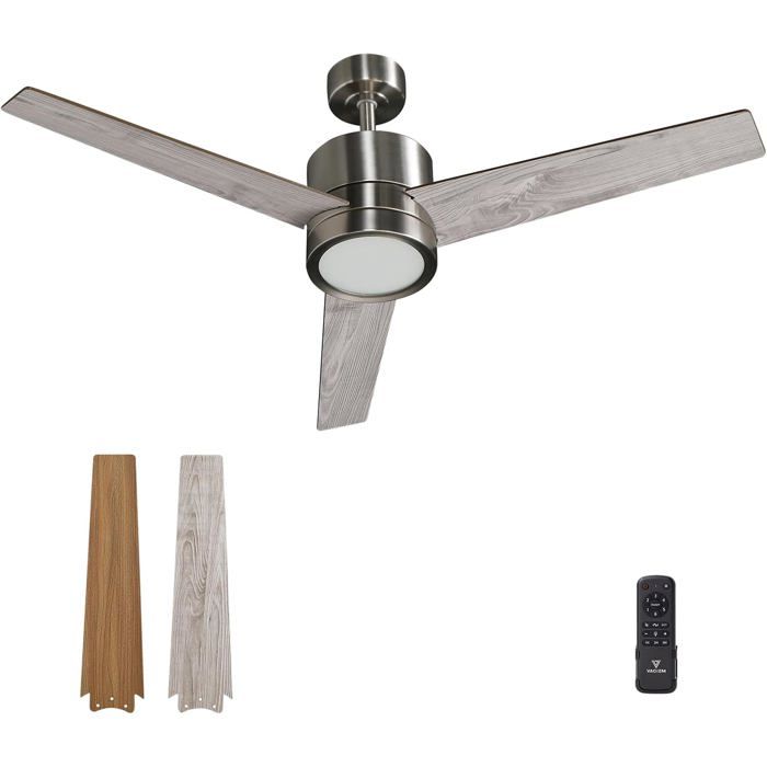 Ventilateur Plafond Avec Lumiere Pour Chambre:132Cm Ventilateur Plafond Silencieux -