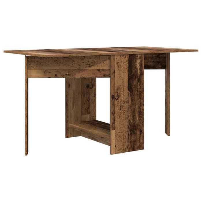 Table à dîner bois ancien - vidaXL - bois dingénierie - 138 x 70 x 735 cm - 1 étagère 8739411