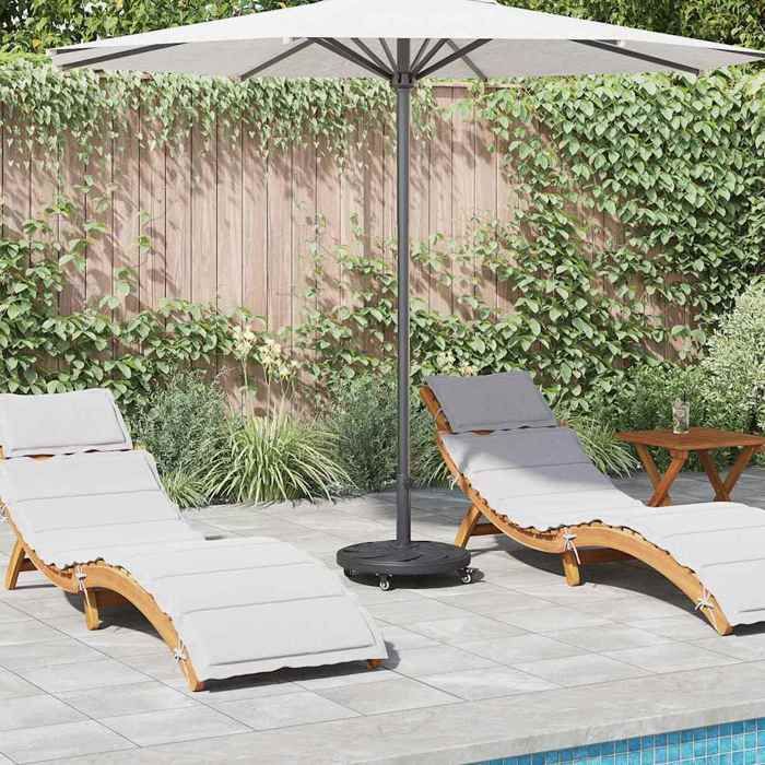 Les SoldesPied de parasol Noir 1535 kg 45 x 45 x 395 cm en Fer avec roulettes de déplacement pbw72g
