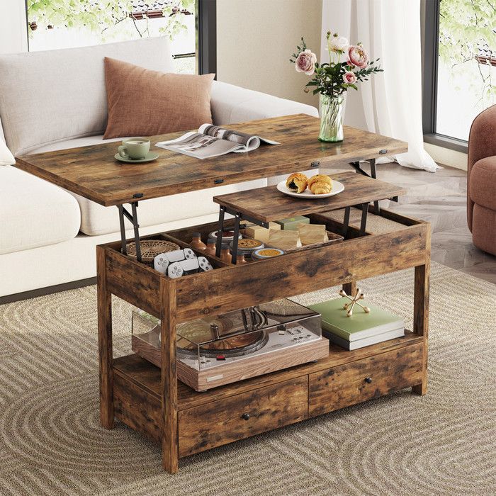 Table Basse Relevable Pliable HavenlyHome Gris
