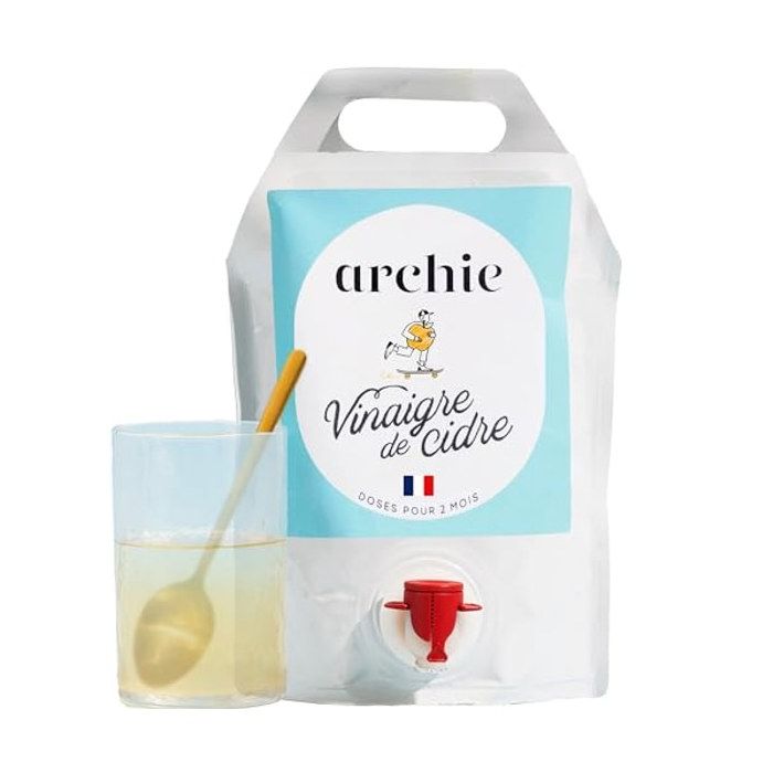 Recharge Vinaigre de Cidre de pomme Biologique 1L - Non filtré non pasteurisé avec la mère de vinaigre. Made in France Normandie.