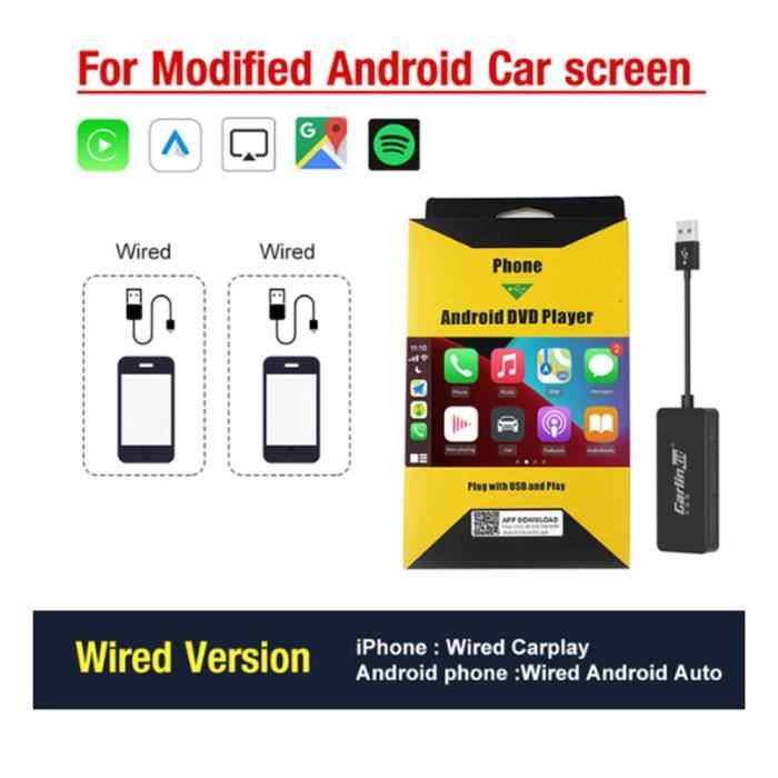 Adaptateur de voiture sans fil pour la conversion CarPlay filaire en Android  Auto - Système d'adaptation pour les autoradios Android - Cdiscount  Informatique