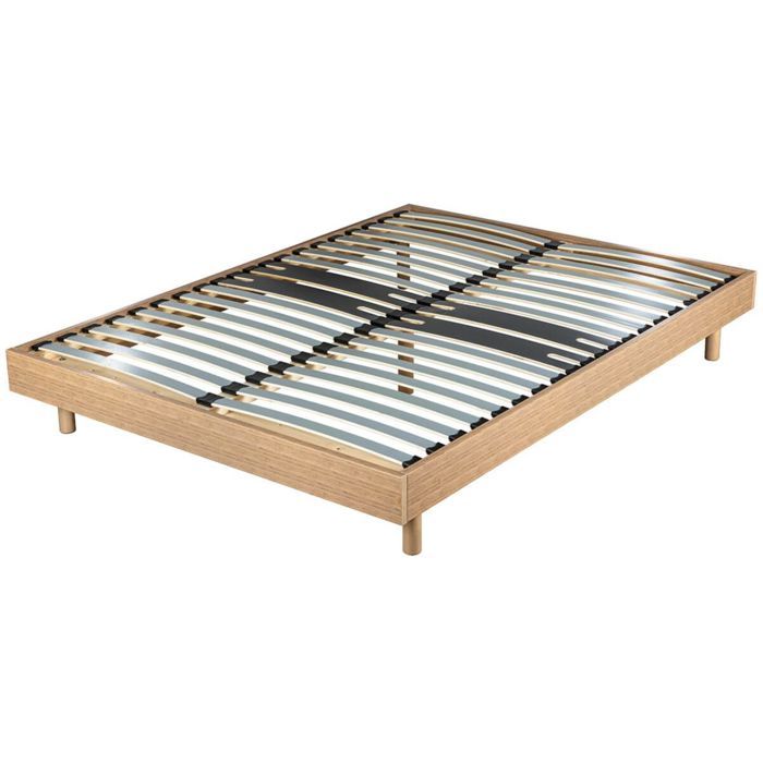DREAMKIT - Sommier à Assembler 140x190 Finition Chêne Moyen DREAMKIT - Sommier à Assembler 140x190 Finition Chêne Moyen