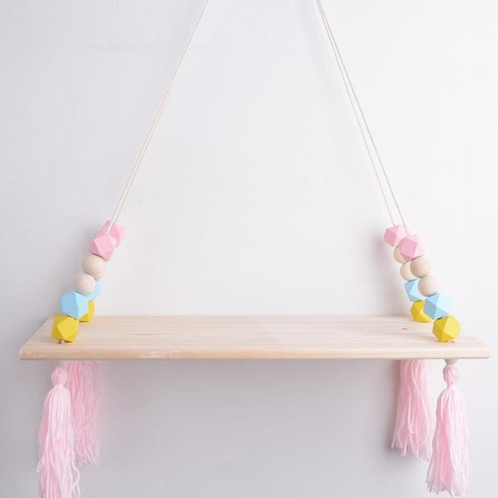Decoration De Chambre Bebe Etagere Murale Rose 40 15cm Achat