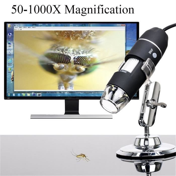 Microscope numérique USB 50x-1000x Grossissement 8 LED mini microscope  Endoscope @yi11141 - Cdiscount Appareil Photo