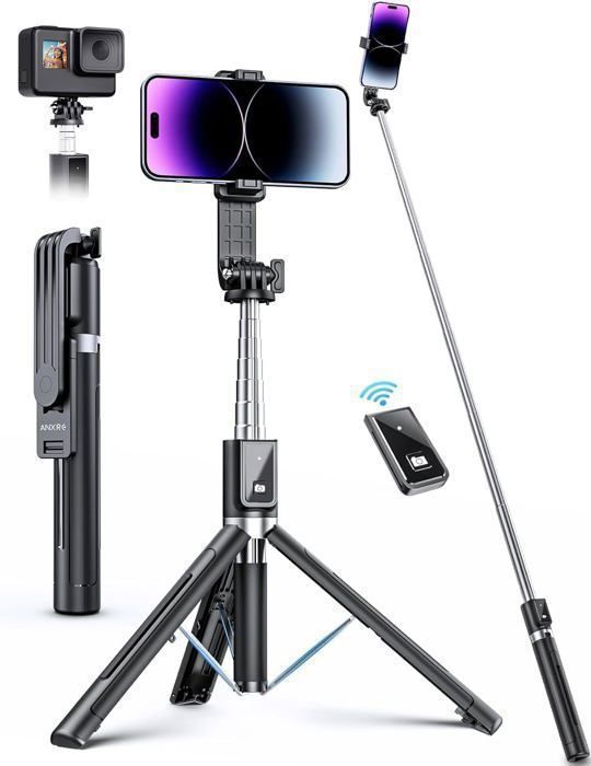 Support de Tr/épied Extensible Bluetooth Selfie Stick avec Support de T/él/éphone Selfie Stick avec T/él/écommande sans Fil Tr/épied T/él/éphone Selfie