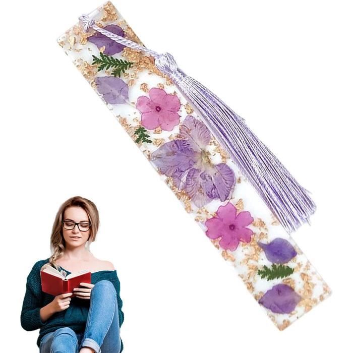 Marque-page En Résine Avec Fleur Pressée - Marguerite Transparente - Cadeau Lecteur - Design Délicat Et Unique