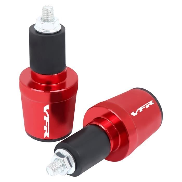 Embouts De Guidon Moto Universels 22mm - Aluminium CNC - Noir - Protection Et Style - Paire