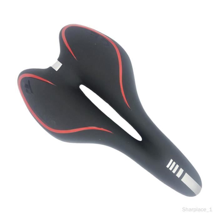 Selle De Vélo Creuse En PU Noir - Confortable Et Respirante Pour VTT Et Route