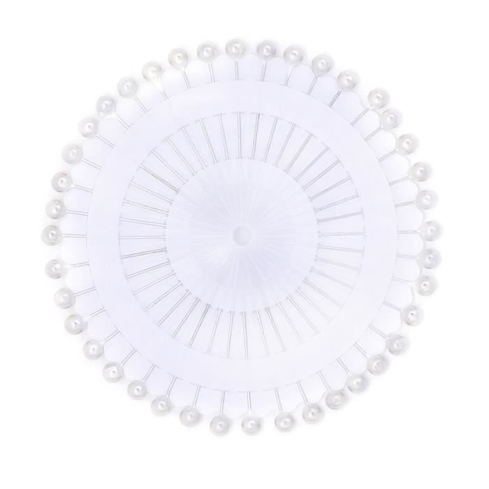 Lot De 200 Épingles à Coudre Tête Perlée - Noires & Blanches - 40 Mm - Acier Inoxydable - Couture, Tricot, Loisirs