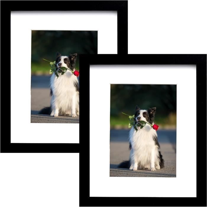 Cornice Roman Caroline Collection Con Stampa A Zampa Di Cane - Nero, In Lega Di Zinco - Per Foto 12,7x17,8 Cm - Altezza 19,7 Cm - 3