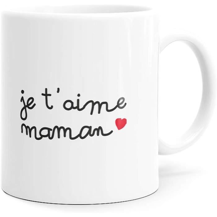 Mug Je T’Aime Maman Tasse Message Drôle Idée Cadeau Original Amour ...