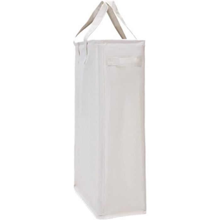 Panier à Linge Fin Pliable ZERO JET LAG - 45 L, Noir, Avec Poignées, Pour Rangement étroit (38x20x56 Cm) - 10