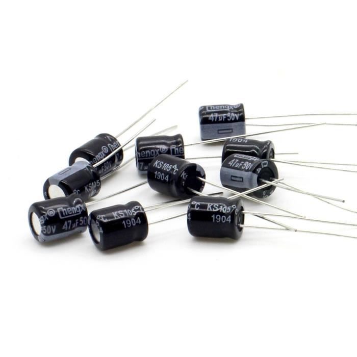 Condensateur électrolytique; THT; 220uF; 63VDC;" 10x16mm; Hauteur 10 Pcs 5 mm Condensateur électrolytique; THT; 220uF; 63VDC;" 10x16mm; Hauteur 10 Pcs 5 mm
