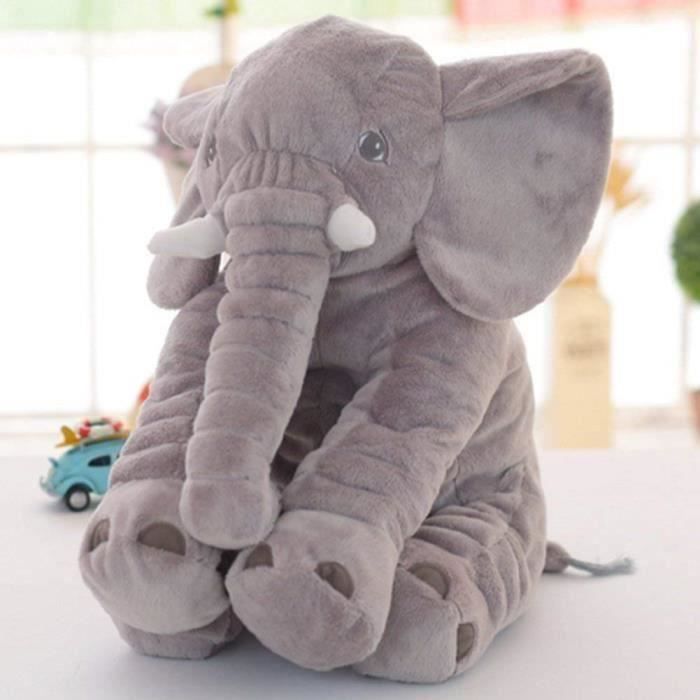 Coussin Elephant Pour Bebe Peluche Jouet Gris Cdiscount Maison