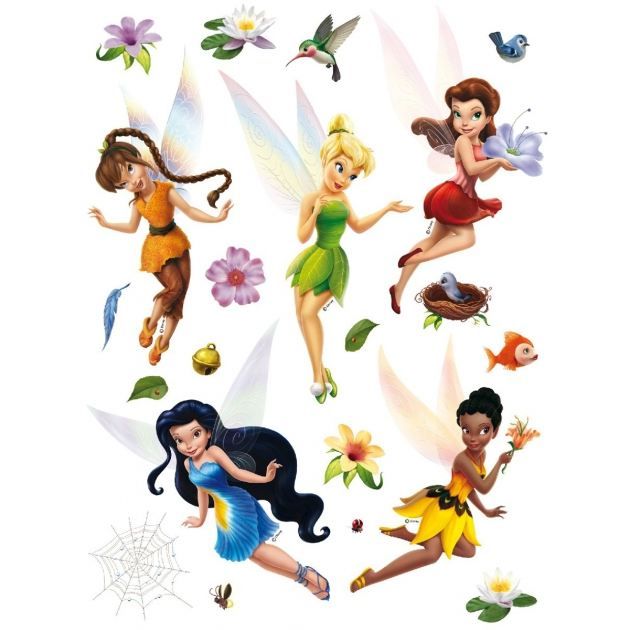 Maxi Stickers Muraux Fee Clochette Disney Fairi Cdiscount Maison