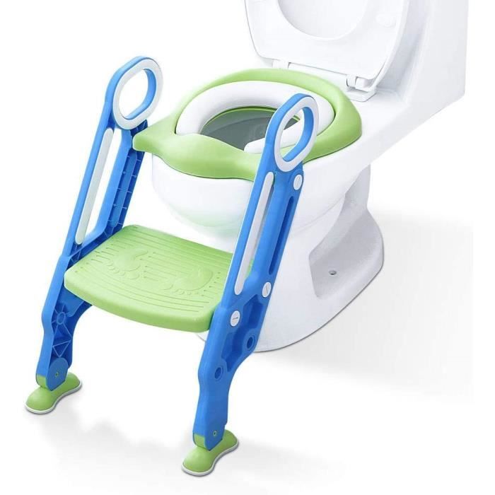 Siège de Toilette pour Enfants Pliable et Hauteur Réglable en