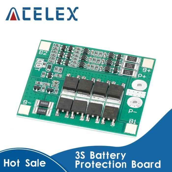 Carte De Protection BMS (Battery Management System) 2S 3A - Pour Batteries Li-ion 18650 7.4V