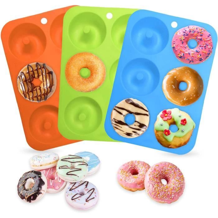 Moule Donuts Silicone, 3 Pièces Moule Donuts, 6 Cavités Moule Donuts Cake  Factory, Moule A Donuts, Donuts Silicone Convient P[u1063] - Cdiscount  Maison