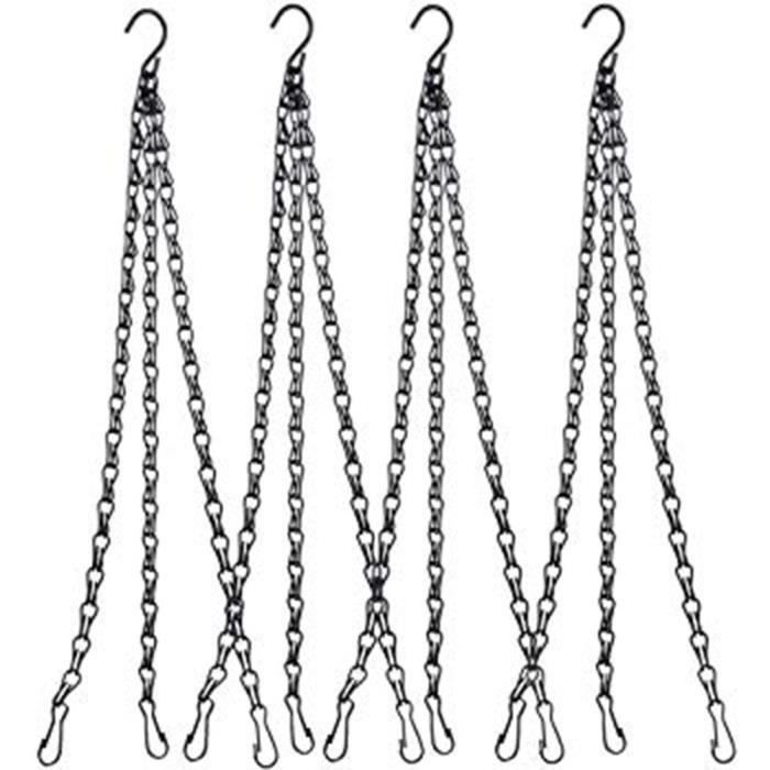 2 Chaînes Suspendues Aluminium 1m - Pour Luminaires Et Pots De Fleurs - Doré