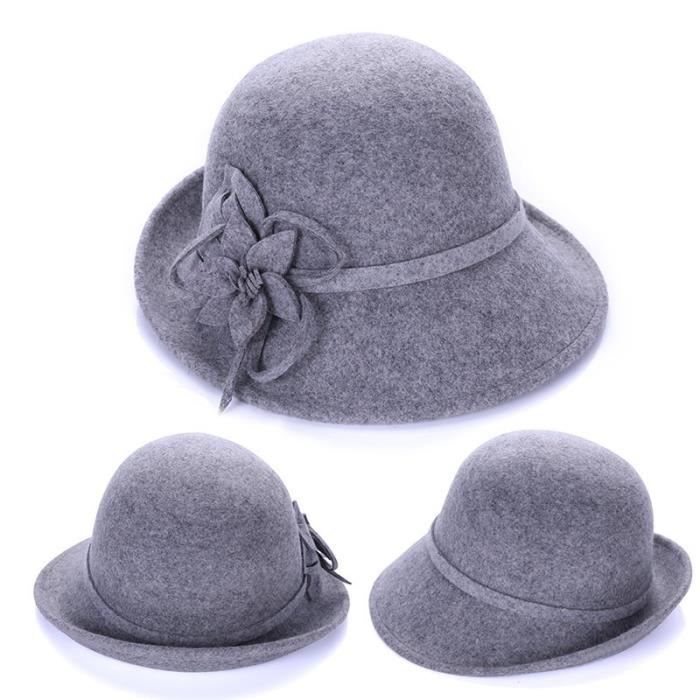Chapeau Fedora en feutre de laine rouge BRISE-COEUR