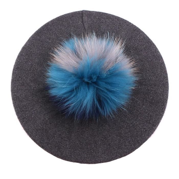BBTO Lot De 2 Bérets D’Artiste En Laine Pour Femme – Chapeaux Extensibles Hiver, Taille Unique, Style Rétro Élégant (Noir & Blanc)