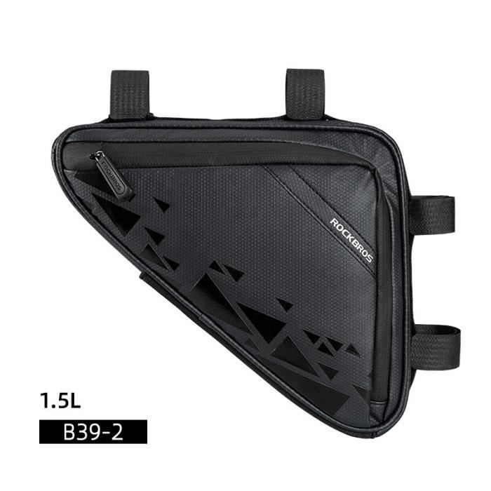 Sacoche Vélo ROCKBROS 2.5L - Sac Cadre & Selle Détachable 2en1 Pour VTT, VTC, Route Et E-Bike