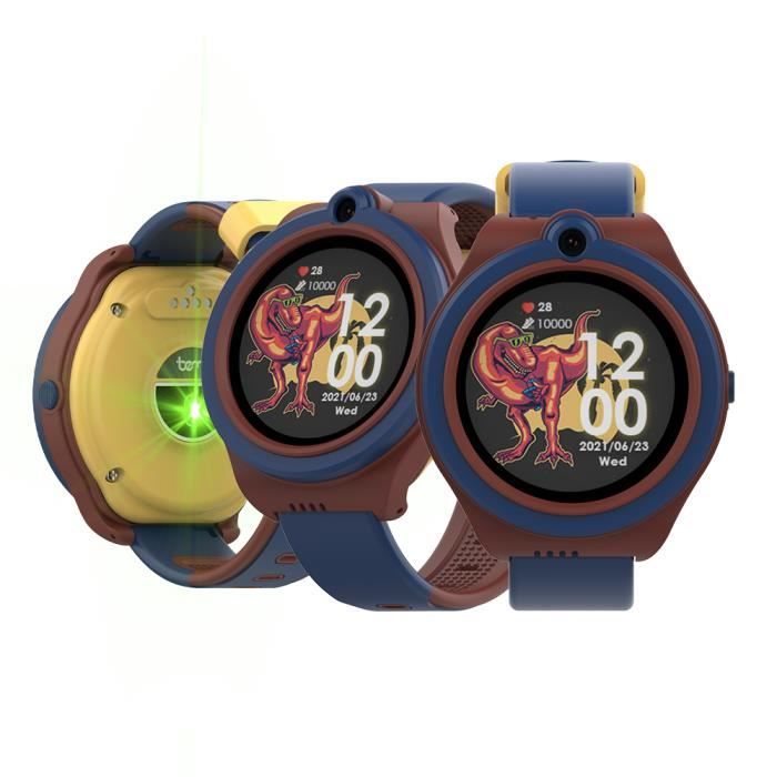 Montre connectée enfants Bemi Linko 4GLTE écran rond thermomètre GPS appels vidéo