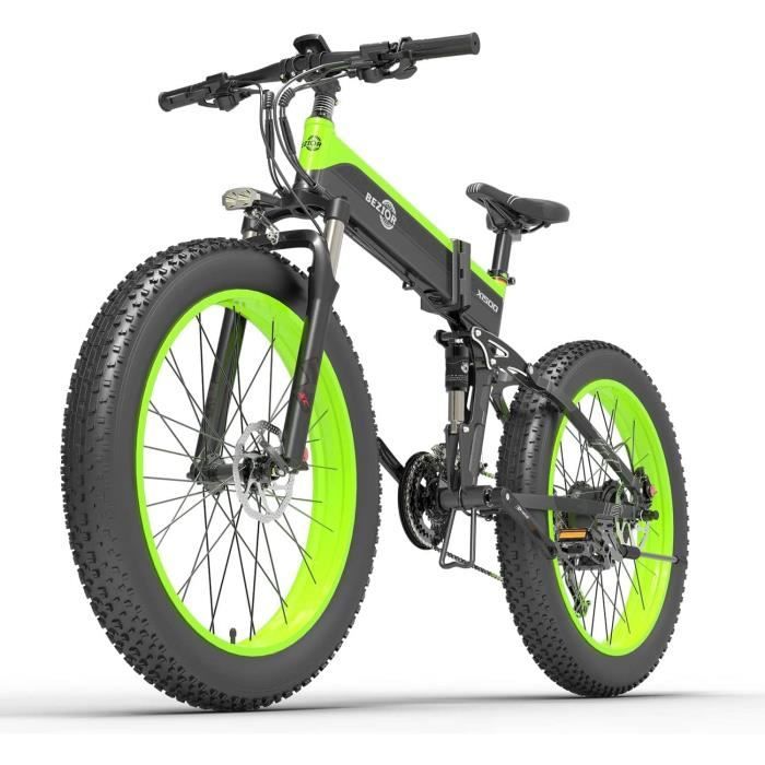 Vélo électrique Bezior X1500 26 pouces VTT électrique adulte 48 V, Shimano 9 vitesses
