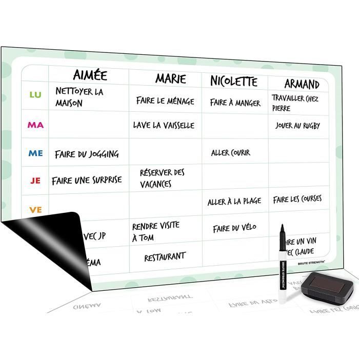 tableau blanc planning