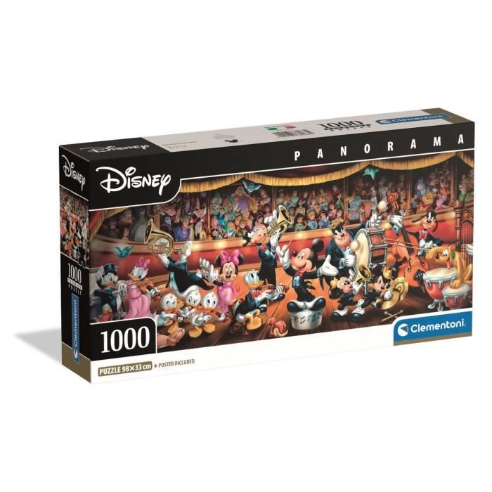 Puzzle Compact 1000 pièces Panorama : Orchestre Disney Clementoni Puzzles