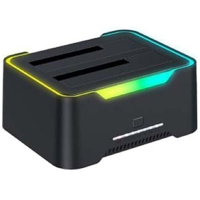 Station daccueil - CONNECTLAND - 2xHDD SATA - USB 3.0 - 12 To - ABS Noir