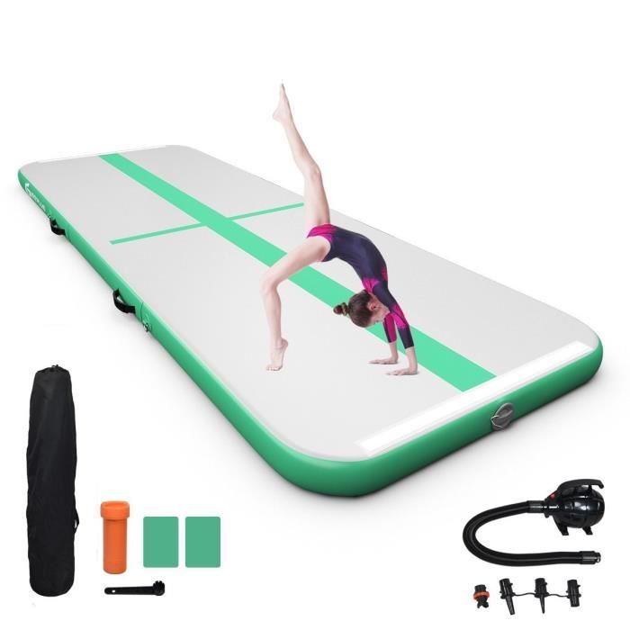 AirTrack Nordic Tapis de gymnastique gonflable standard de 3 m à 8 m avec pompe à air électrique, idéal pour la gymnastique, le yoga – Durable et facile à transporter (bleu, 3 AirTrack Nordic Tapis de gymnastique gonflable standard de 3 m à 8 m avec pompe à air électrique, idéal pour la gymnastique, le yoga – Durable et facile à transporter (bleu, 3
