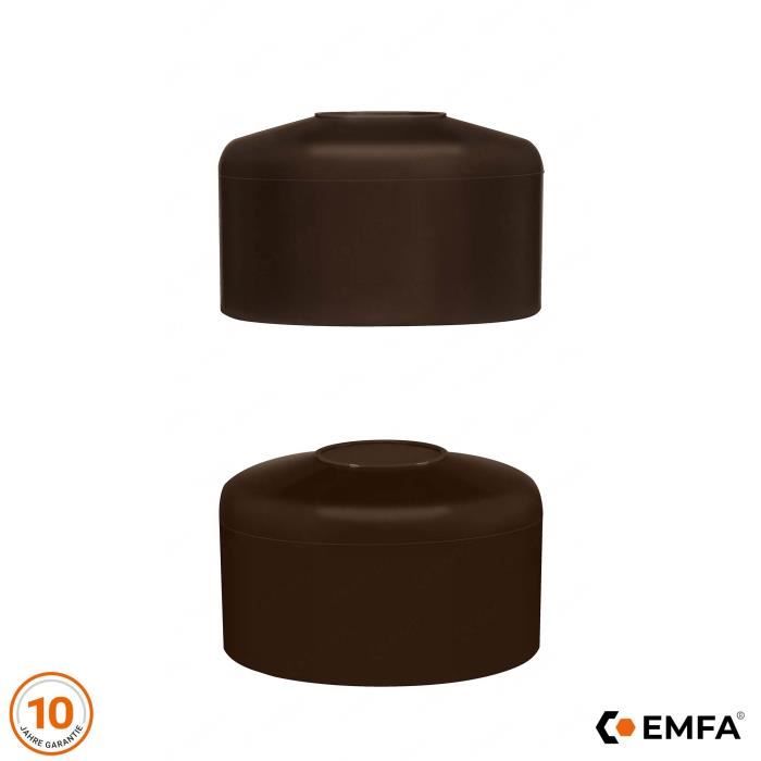 EMFA Capuchon Pour Poteau Carré 40x40 Mm Marron 1 Pièce