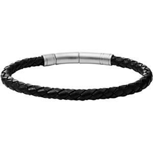 Bracelet Homme - FOSSIL - JF00510797 - Cuir Noir - Longueur 21 mm