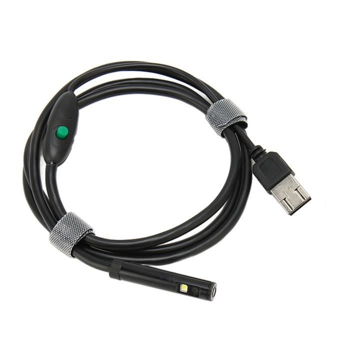 Qiilu Endoscope USB Endoscope Industriel USB Avec 6 Lumières LED Caméra D'inspection De Tuyau De
