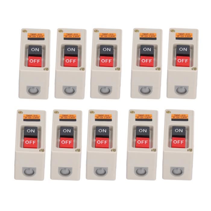 Interrupteur Bouton-Poussoir à Clé 2 Positions - 660V 10A - Station De Sélection Verrouillable - Pour Démarreurs, Contacteurs