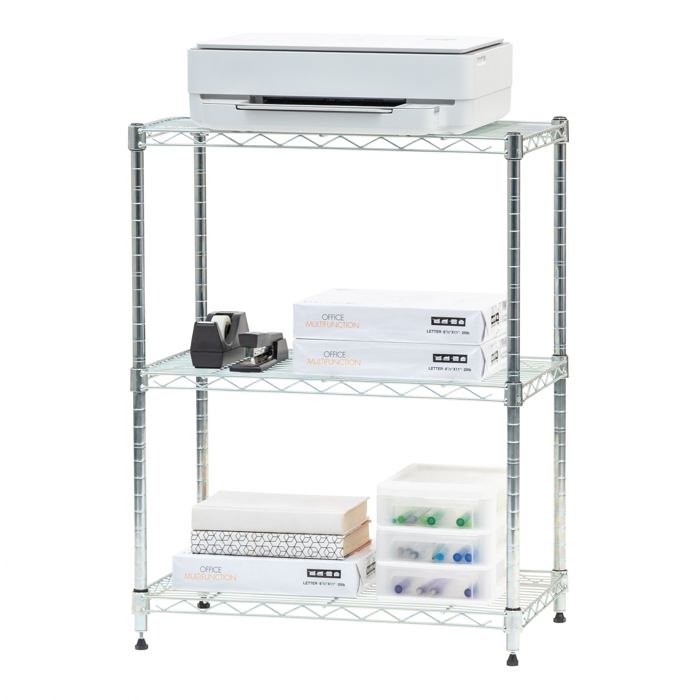 Iris Ohyama Etagère métallique rangement 3 étages charge 270kg NS3 Argent L60.9 x P35.6 x H76.2 Iris Ohyama Etagère métallique rangement 3 étages charge 270kg NS3 Argent L60.9 x P35.6 x H76.2