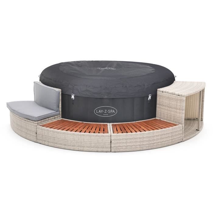 Spa Gonflable Bestway LayZSpa Miami Ø180x66cm avec Airjet + Revêtement K2O Half Surround 180